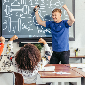 Pabo student voor de klas op Thomas More Hogeschool